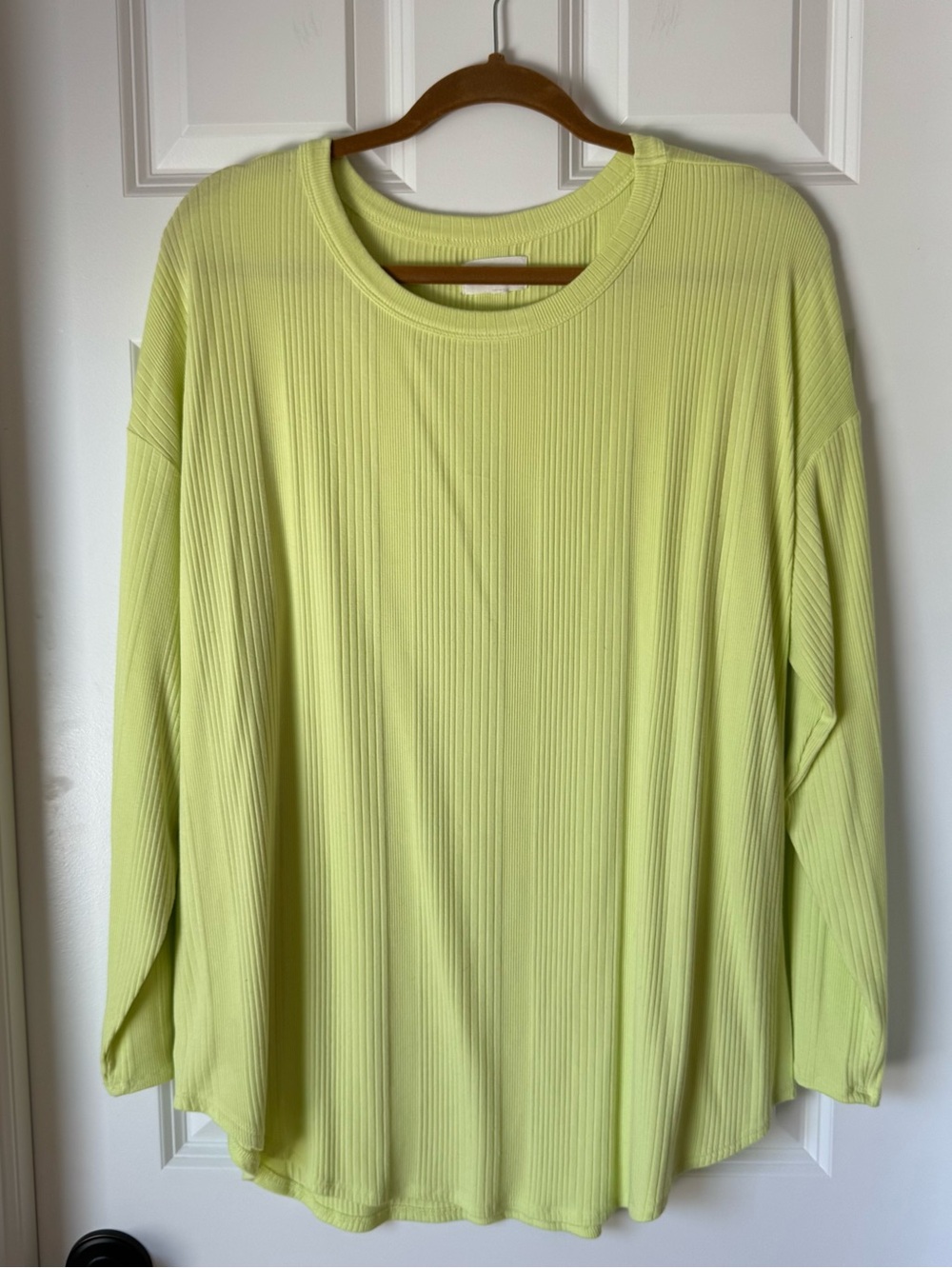 Lou & Grey - Ribbed Crew Neck Long Sleeve Shirt‎ - XL - Yellow